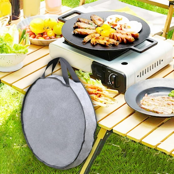 Bolsa organizadora de utensilios de cocina para acampar con cierre de cremallera portátil y asa para parrilla 60 cm x 10 cm