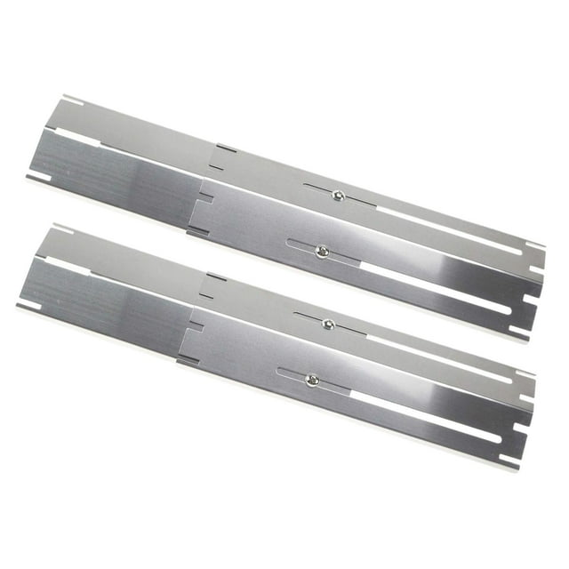 tredstone Housse de Brûleur de Gril Réglable Plaques de Chaleur Universelles pour Gril en Fer Inoxydable Plaque de Chaleur Durable Pièce de Remplacement 2 Pcs 11,75 Pouces