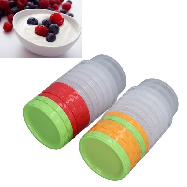 Recipientes ANGGREK 1 taza Plástico Redondos Aptos Para Microondas Y Lavavajillas Con Tapa