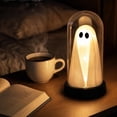 thumbnail image 4 of Halloween Night Light Decor Ghost Jar Glass Halloween Colorful LED Lamp 7.48x4.33in Battery Operated & Soft Light for Bedroom Living Room Indoor Halloween Home Decor by MPOISVA, 4 of 7