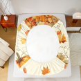 thumbnail image 4 of Manfei Classic Halloween Pumpkin Lantern Fitted Sheet Queen,Vintage Skull Print Bedding,3-Piece,1 Fitted Sheet and 2 Pillowcases, 4 of 6
