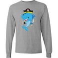 thumbnail image 3 of Inktastic Pirate Shark, Cute Shark, Little Shark, Blue Shark Long Sleeve T-Shirt, 3 of 5