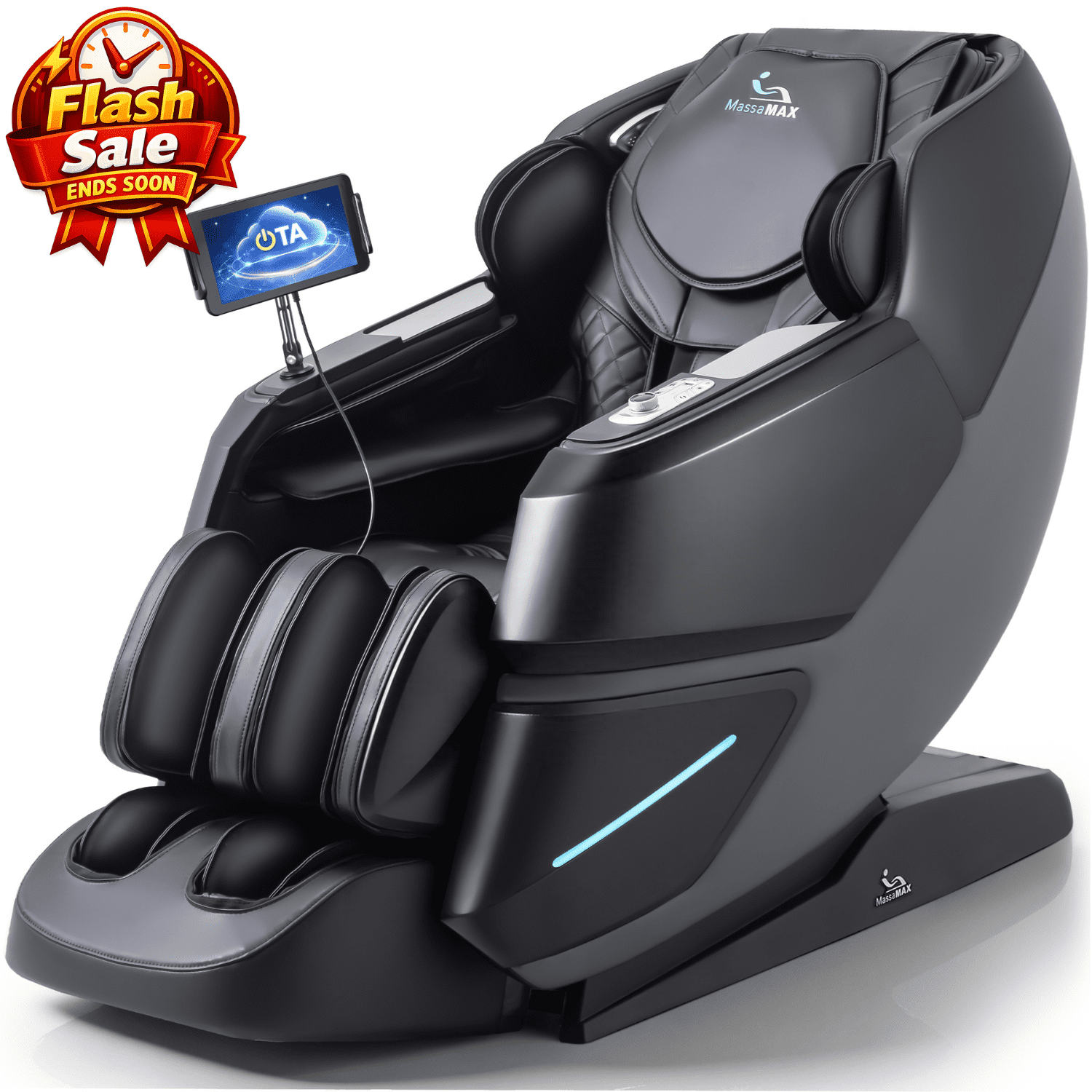 masamasa MassaMAX, 4D Massage Chair, MT398, White Faux Leather - Walmart.com