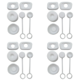 thumbnail image 4 of Taza antiderrames - Tapón de derrames Silicona - Tapón de fugas Blanco 6 piezas, 4 of 6