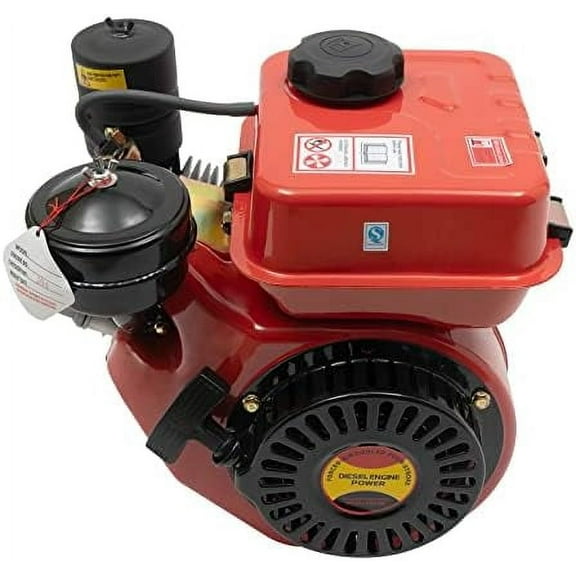 4 Stroke 3 Hp Diesel Engine,2.2 KW Single Cylinder Diesel Engine with Air Cooled System,3800r/min Recoil Manual Start Motor for Agricultural Machinery Garden Farming Irrigation Go Kart