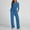 Blue, variant on Women's Fall Outfit Sets Top And Bottom Fashion Round Neck Solid Ruched Long Sleeve Blouse  Long Pants Elastic Waist Sets