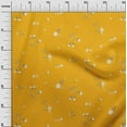 thumbnail image 2 of oneOone Cotton Silk Yellow Fabric Leaves & Flowers Floral Craft Projects Decor Fabric Printed By The Yard 42 Inch Wide, 2 of 4