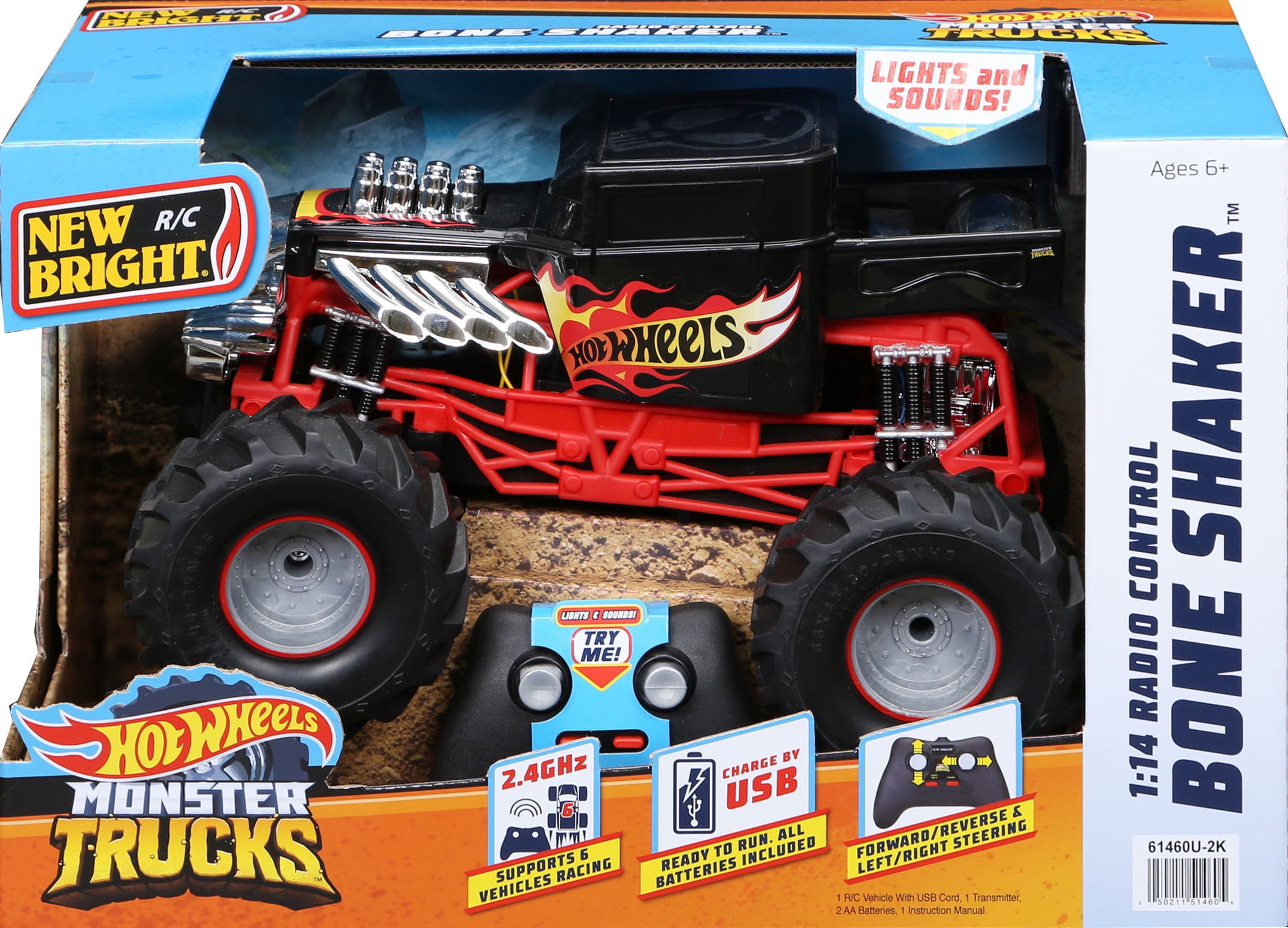 Hot Wheels Monster Trucks Bone Shaker Truck New Unopened 6/75 2020