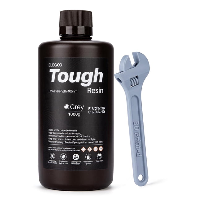 Impresora 3D de resina ELEGOO Tough High Dureza de 1 kg, color gris