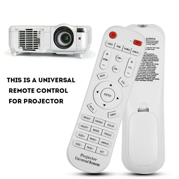 FAGINEY universal projector remote contol,White Universal Remote Control Controller for Projector, universal projector remote