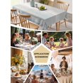 thumbnail image 5 of Blue Beige Farmhouse Table Cloth, Vintage Wooden Striped Waterproof Tablecloth for Rectangle Tables, Reusable Washable Fabric Table Cover for Restaurant Kitchen Dining Tables 60"x84", 5 of 6