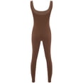 thumbnail image 4 of Haitryli Men's One Piece Athletic Unitard Full Body Jumpsuit Spandex Dancewear Catsuit Tank Rompers Brown XL, 4 of 7