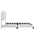 thumbnail image 7 of Queen Bed Frame with Curve Button Tufted Headboard,Modern Upholstered Platform Bed with Wood Slat Support,Heavy Duty Bed Frame with Underbed Space for Bedroom,Easy Assembly,No Box Spring Needed,Beige, 7 of 7