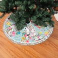 thumbnail image 2 of Flower Horses Christmas Tree Skirt 48 Inch Large Xmas Tree Decor Mat for Holiday Party New Year Decor Christmas Decoration, 2 of 4