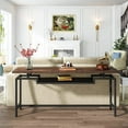 thumbnail image 2 of 70 inch Console Table Narrow Long Behind Sofa Table with 2 Ties Brown, 2 of 5