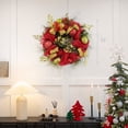 thumbnail image 4 of Barton Christmas Wreath with Red Ribbon & Bows, Green Spruce, Indoor Outdoor Holiday Decor, 35 inches, 4 of 5
