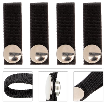 NICEXMAS 4 Pcs Hockey Helmet Restraint Ice Chin Strap Replacement Black