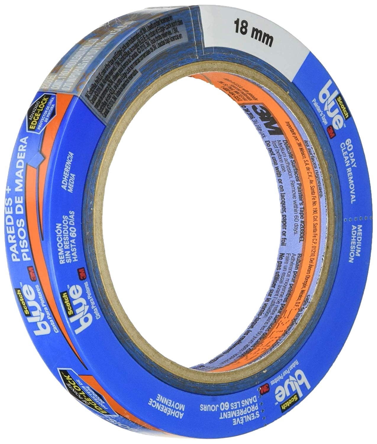 3M 2080EL-18E Scotch 2080 Safe-Release Painters Masking Tape, 60 yd. Length x 3/4 Width, Blue