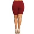 thumbnail image 3 of Women's Plus Size Workout Elastic High Waist Basic Active Yoga Casual Biker Shorts Pants, 3 of 3