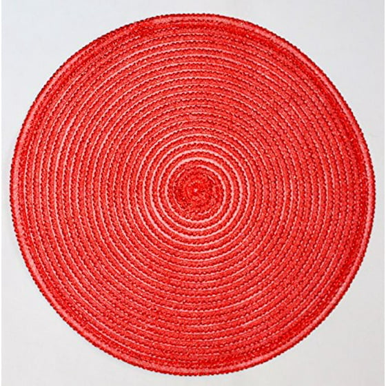 Nantucket Home Round Glitter Placemats 15 Inch Set Of 4 Red Nantucket Home Round Glitter Placemats 15 Inch Set Of 4 Red
