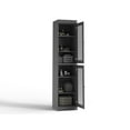 thumbnail image 3 of 100% Solid Wood 16.5" Bathroom Cabinet with Frosted Glass Doors and Adjustable Shelves, 3 of 6
