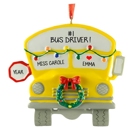 School Bus Personalized Christmas Ornament DO-IT-YOURSELF
