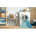 thumbnail image 2 of Ahgly Company Machine Washable Indoor Round Transitional Blue Diamond Blue Area Rugs, 4' Round, 2 of 7