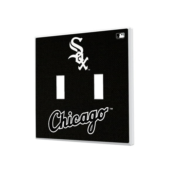 Chicago White Sox Solid Design Double Toggle Light Switch Plate