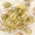 thumbnail image 4 of 60MM/2.36" Clear Christmas Ornaments Set, 25PCS Shatterproof Decorative Hanging Ball Ornament with Stuffed Delicate Decorations, Xmas Tree Balls for Holiday Party, 4 of 9