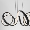 thumbnail image 2 of Artika Swirl Ribbon Modern LED Pendant Light Fixture, Matte Black, 2 of 5