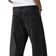 thumbnail image 5 of Olaglory Baggy Jeans for Men Vintage Wide Leg Loose Fit Men Denim Pants Hip Hop Skater Carpenter Jeans Y2K Streetwear, Black, 5 of 7