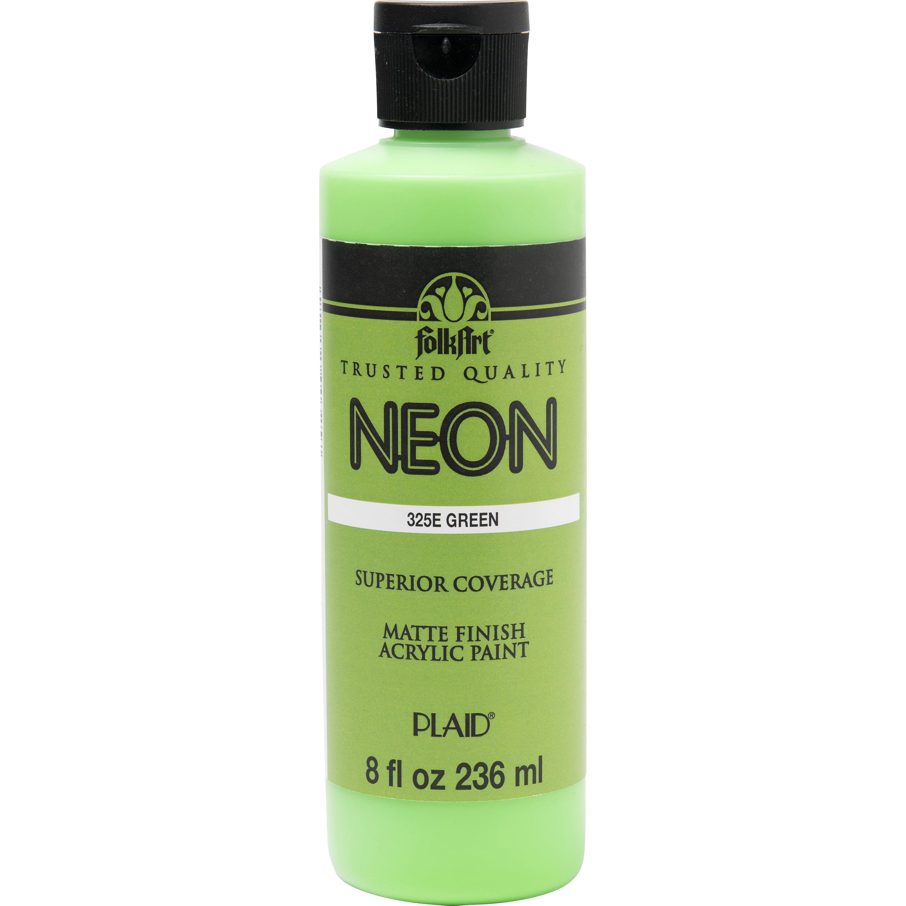 FolkArt 325E Neon Acrylic Craft Paint, Green, 8 fl oz