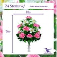 thumbnail image 2 of Sympathy Silks Artificial Cemetery Flowers Pink with White Orchid Mix 2 Bouquets & Saddle, 2 of 6