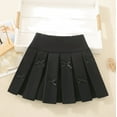 thumbnail image 2 of XEGLSBU Skirts for Girls Kids for Fall Girls Pleated Skirts for Girls Outdoor School Casual Spring Summer Wear for Ages 3 to 11 Soft and Comfortable Fit Skirts for Everyday Black Size 6-7 Years, 2 of 8