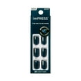 thumbnail image 2 of KISS imPRESS No Glue Mani Press On Nails, Color, 'Graytitude', Blue, Short Size, Squoval Shape, Includes 30 Nails, Prep Pad, Instructions Sheet, 1 Manicure Stick, 1 Mini File, 2 of 15