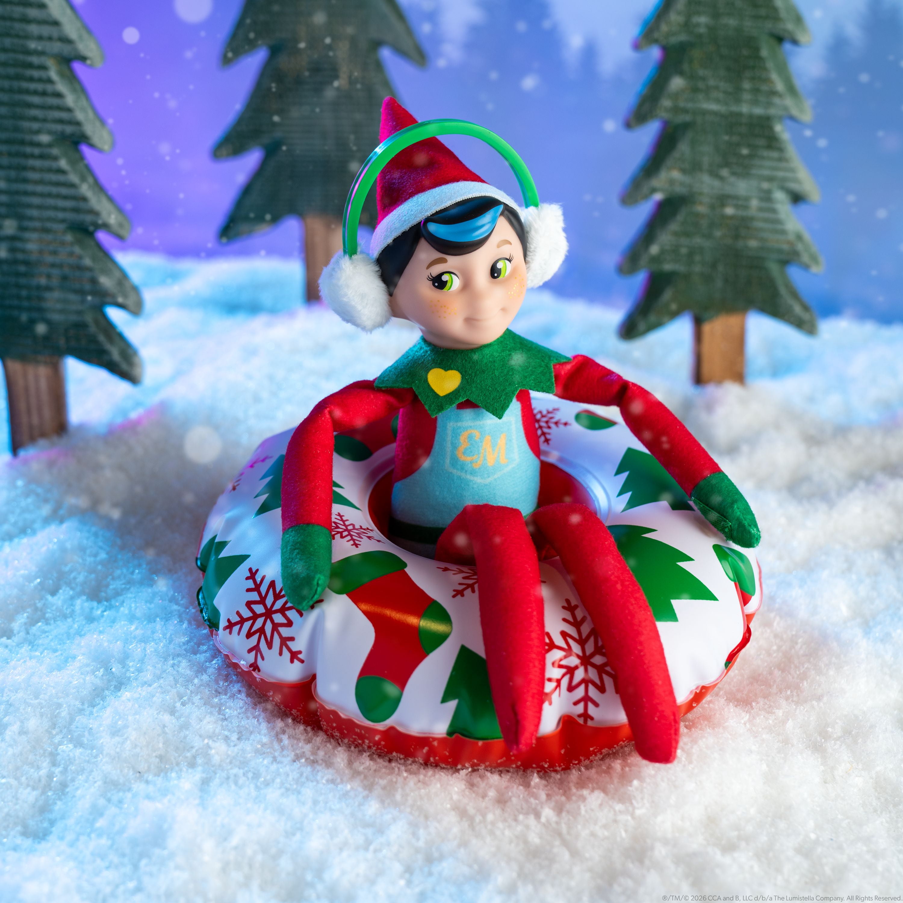 The Elf on the Shelf Polar Props Snow Tube and Earmuffs Adventure Elf Set