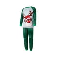 thumbnail image 3 of KOMOO Christmas Family Matching Pajamas for The Whole Family Cartoon Elk Print Tops Striped Pants Xmas Pajamas Parent-Child Outfit Pjs, 3 of 7