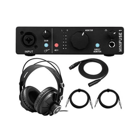UPC: 0196271798767 | Arturia MiniFuse 1 USB-C Audio Interface (Black) Bundle w/ Headphones and Cables