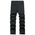 thumbnail image 5 of dzxyzu Men's Jeans Skinny Fit Stretch Jeans Distressed Straight Leg Denims Pants Fashion Comfort Flex Waist Trousers, 5 of 8