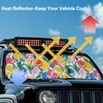 thumbnail image 5 of Uorisanigo Windshield Sun Shade Compatible with Jeep Sahara Rubicon Wrangler JK JL JKU JLU Front Car Window Colorful Tulips Printing Shades Reflective Sun Visor Block UV Keep Cool, Car Accessories, 5 of 7