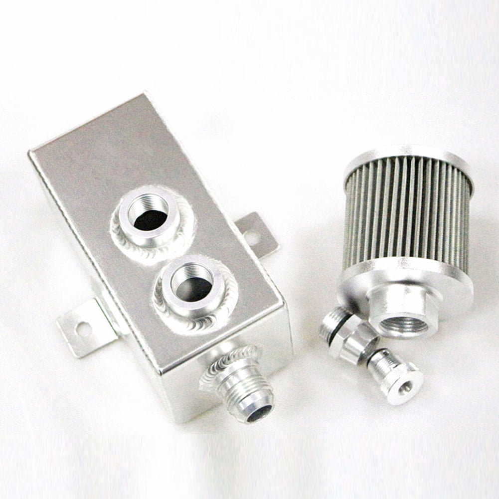 Breather Tank Fuel Tank With Filter Catch Can Aluminum Alloy 1L 2L