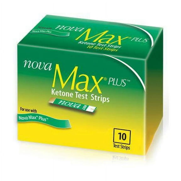 NovaMax Plus Ketone Test Strips - Box of 10
