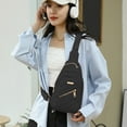 thumbnail image 1 of Travel Fashionable Chest Bag For Men Women Lightweight Large Capacity Fabric Waterproofing Sling Bag Convenient Crossbody Front Pack, 1 of 6