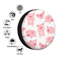 thumbnail image 4 of Salouo Kawaii Pigs Print Spare Tire Cover 14-17 inch Spare Tire Protector Universal Tough Tire Wheel Cover for Trailer SUV and Truck-15 inch, 4 of 6