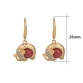 thumbnail image 4 of HOOUN Jade Bohemian Drop Dangle Earrings Elephant 18K Gold Plated Crystal Gemstone, 4 of 5