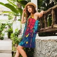 thumbnail image 2 of Xecao Robes d'Été pour Femmes Robes Décontractées de Plage Sans Manches T-Shirt Robe Évasée avec Poches, 2 of 7