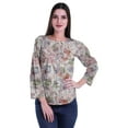 thumbnail image 2 of Moomaya Tunique d'Été Décontractée pour Femmes à Manches Longues avec Boutons Imprimés et Col Rond, 2 of 5