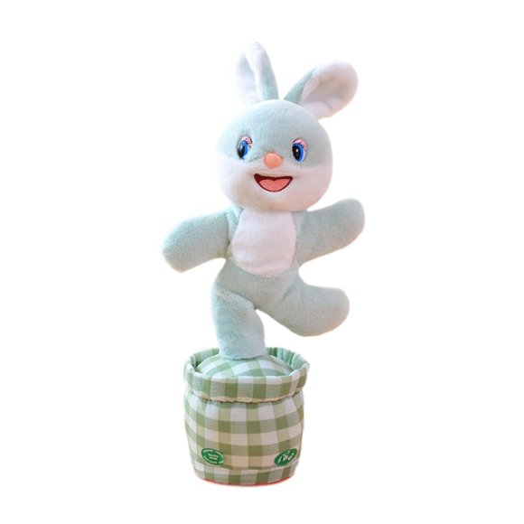 HILABEE Peluche Lapin Musique Danse Douce Chant Cadeaux d'Anniversaire Décoration Maison