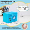 thumbnail image 2 of Alcancía para Niños, Caja de Ahorro de Dinero con Contraseña y Huella Dactilar, Cajero Automático Seguro para Monedas, Regalo de Cumpleaños, Color Azul, 2 of 5