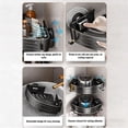 thumbnail image 3 of Carrito de Ducha de Esquina, Organizador de Baño de Aleación de Aluminio con Ventosas Mejoradas para champú Acondicionador Gel de Baño, Estante de Ducha (Doble Capa con Toallero (Negro, 3 of 9